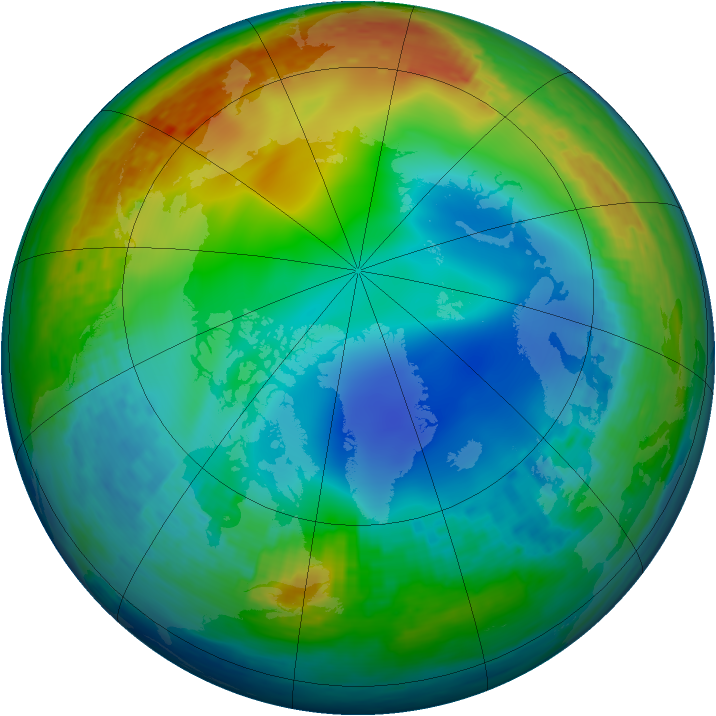 Arctic ozone map for 09 December 2002